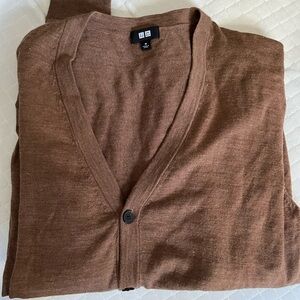 Uniqlo Men's Tan Cardigan Sweater